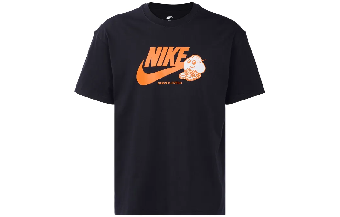 Nike Max90 T Shirts Men's Black Crew Neck Moderate Straight Fit