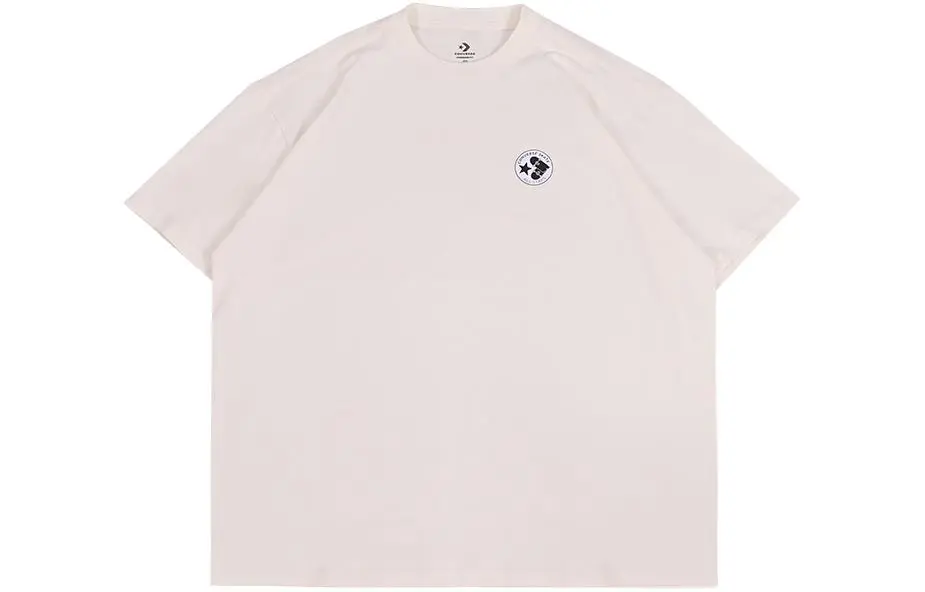 Converse T Shirts Unisex White Crew Neck Moderate Straight Fit