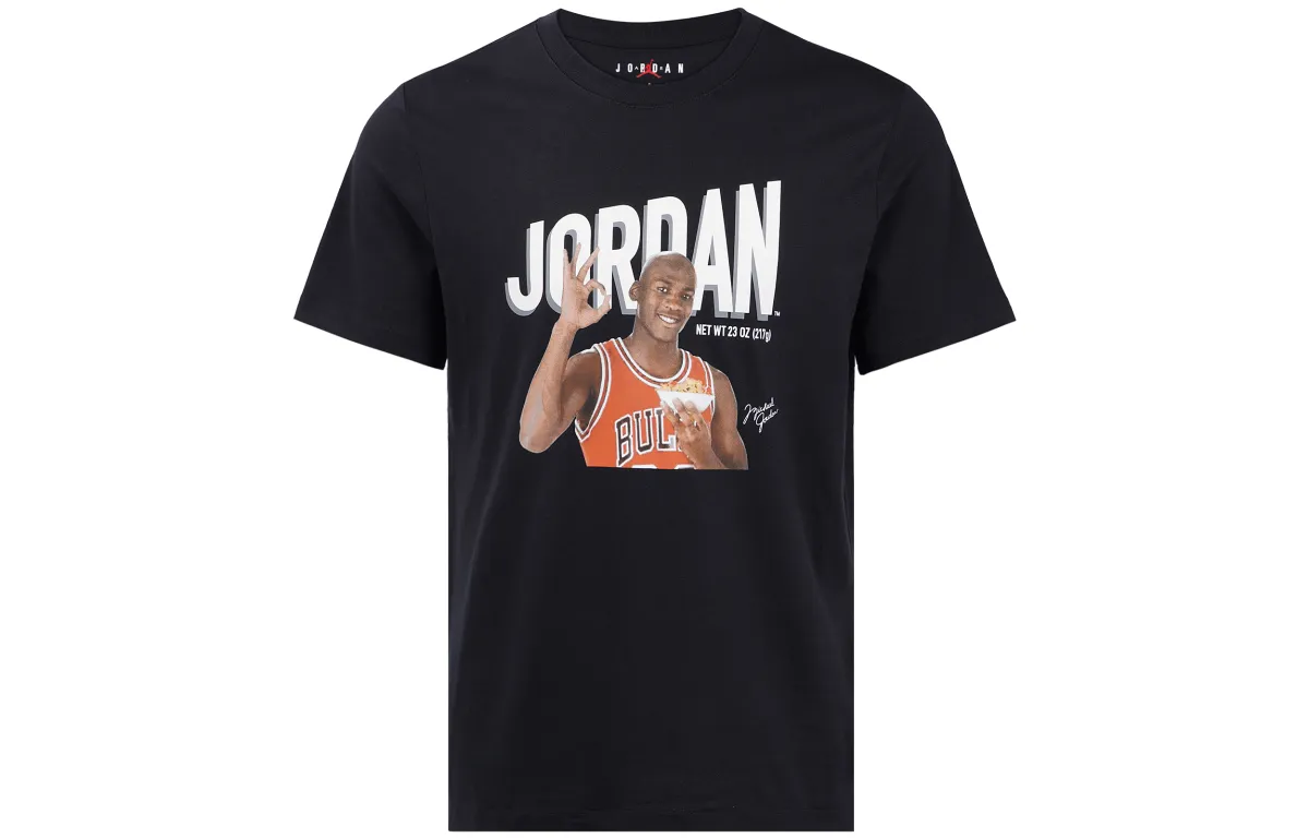 Jordan T-Shirts Men's Black Crew Neck Moderate