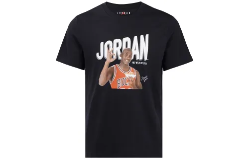 Jordan T Shirts Men's Black Crew Neck Moderate