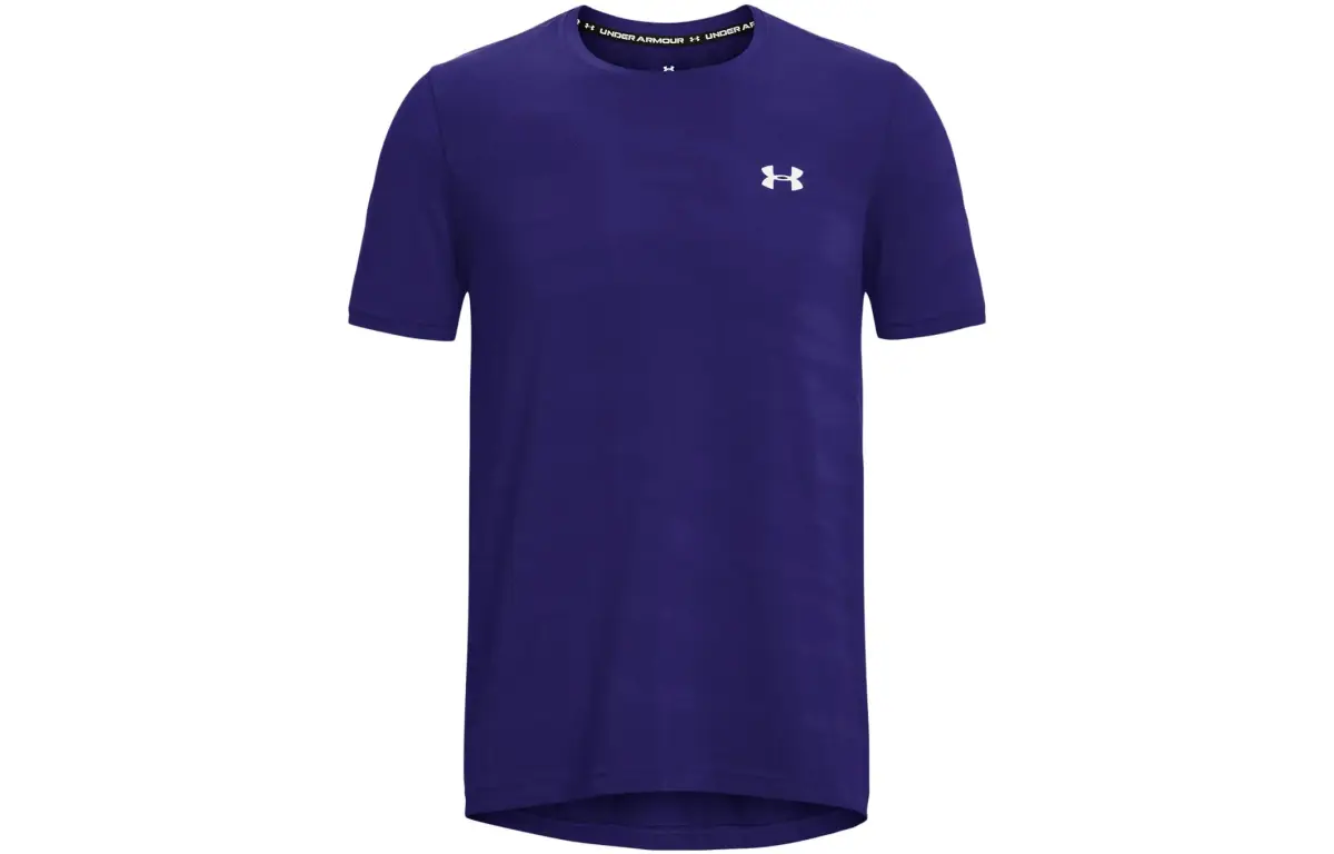 Under Armour T-Shirts Men's Sonar Blue Crew Neck Moderate Straight Fit