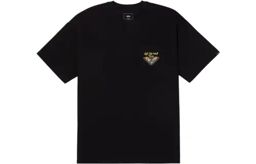 Vans T Shirts Men's Black Crew Neck Moderate Straight Fit