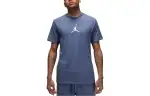 Jordan Jumpman T Shirts Men's Steel Blue Crew Neck Moderate Straight Fit