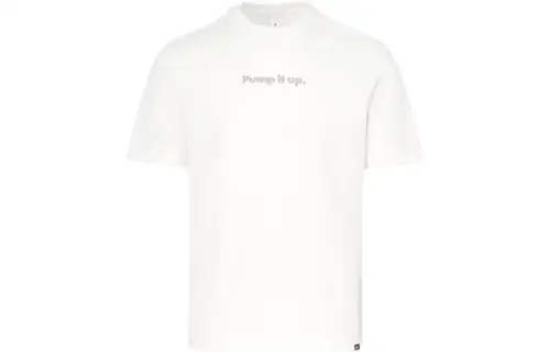 Reebok T Shirts Men's White Crew Neck Moderate Straight Fit