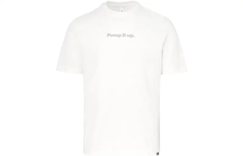 Reebok T Shirts Men's White Crew Neck Moderate Straight Fit