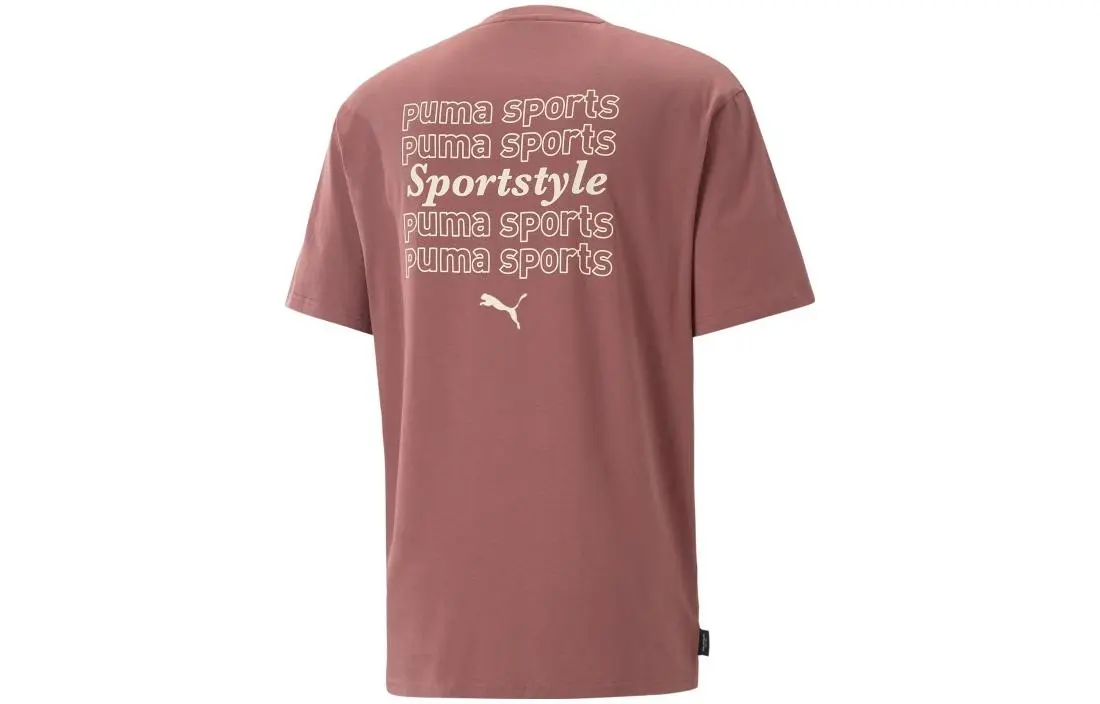 PUMA X AMERI T-Shirts Men's Violet Crew Neck Moderate Straight Fit