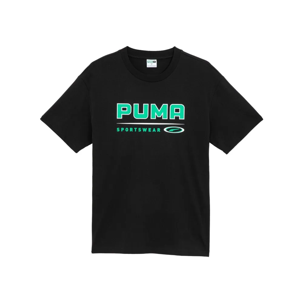 PUMA Set-in Sleeve T-Shirt Unisex Black