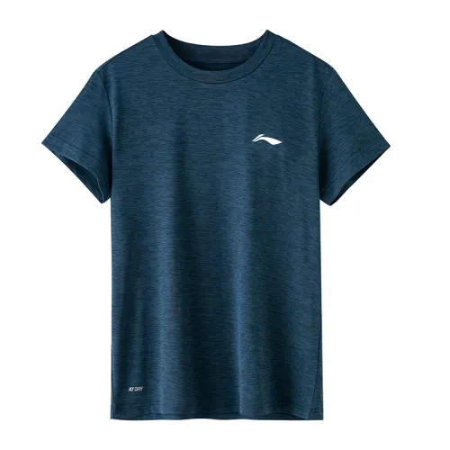 Li Ning Training Series T Shirt Men's Navy Blue