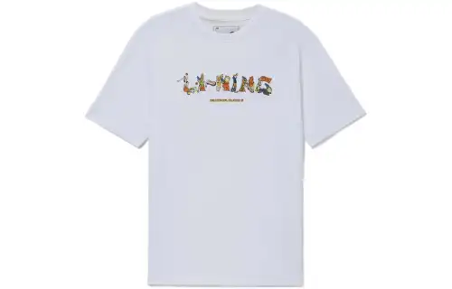 Li Ning Sports Basketball Collection T Shirt Men's Standard White