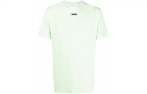 OFF WHITE T Shirt, Regular Fit Men's Green