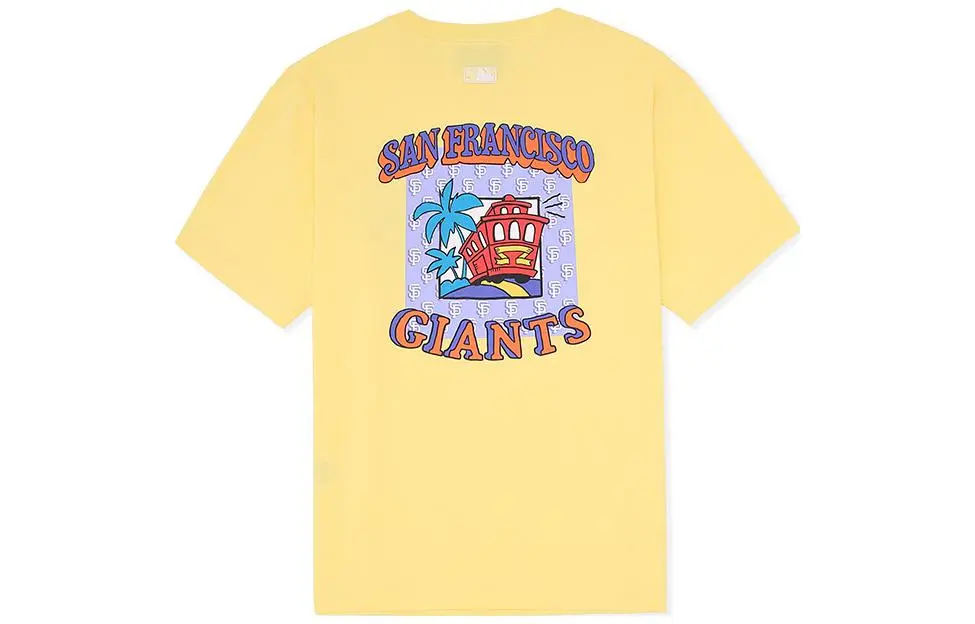 MLB T Shirt Unisex Light Yellow