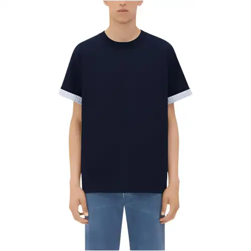 Bottega Veneta Double Layer Striped Crewneck T Shirt