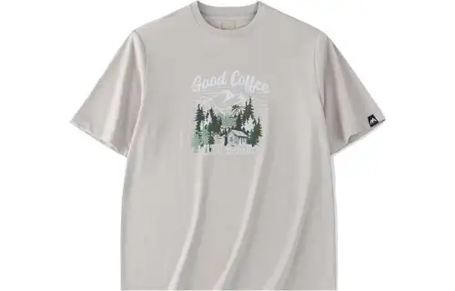 ANTA T Shirts Men's City Medium Khaki Crew Neck Moderate Straight Fit