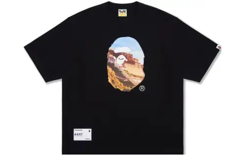 A BATHING APE Bape Monkey Collection SS23 Drop Shoulder Sleeve T Shirt Men's