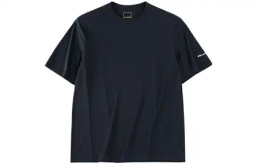 ANTA T Shirts Men's Night Sea Black Crew Neck Moderate Straight Fit