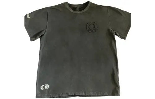 Chrome Hearts T Shirts Men's Gray Crew Neck Moderate Straight Fit