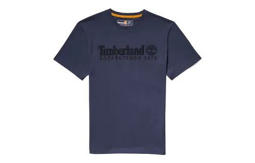 Timberland T Shirts Men's Dark Blue Crew Neck Moderate Straight Fit
