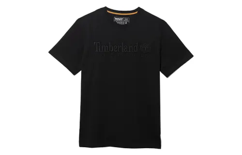 Timberland T Shirts Men's Black Crew Neck Moderate Straight Fit