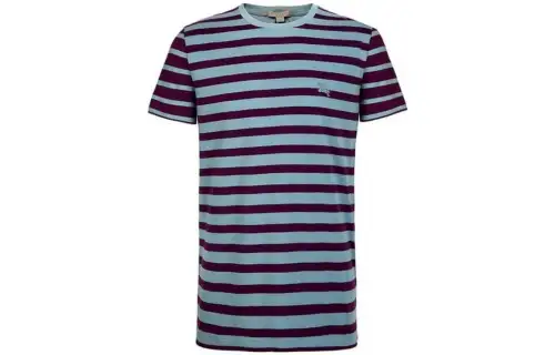 Burberry T Shirts Men's Blue Crew Neck Moderate Straight Fit