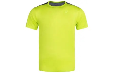 ASICS LITE-SHOW T-Shirts Men's Green/Gray Crew Neck Moderate Other