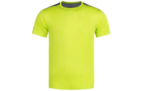 ASICS LITE SHOW T Shirts Men's Green/Gray Crew Neck Moderate Other