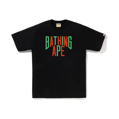 A BATHING APE T Shirts Men's Crew Neck Moderate Straight Fit