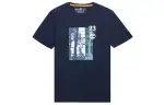 Timberland T Shirts Men's Navy Blue Crew Neck Moderate Straight Fit