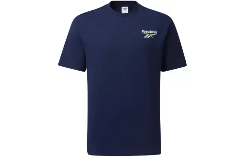 Reebok T Shirts Unisex Blue Crew Neck Moderate Straight Fit