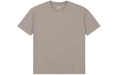 ASICS T Shirts Unisex Gray Crew Neck Moderate