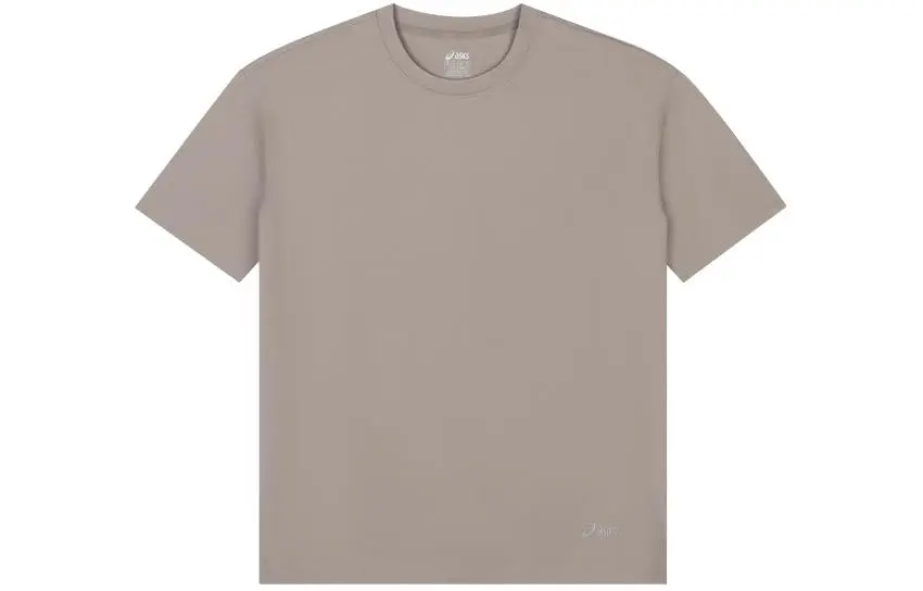 ASICS T-Shirts Unisex Gray Crew Neck Moderate