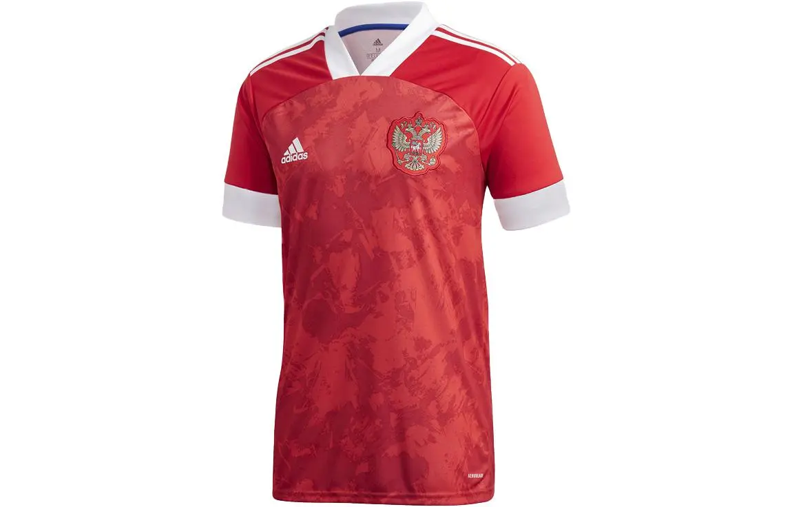 Adidas T-Shirts Men's Red V-neck Moderate