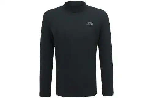 THE NORTH FACE T Shirts Men's Black Half Turtleneck Moderate Straight Fit