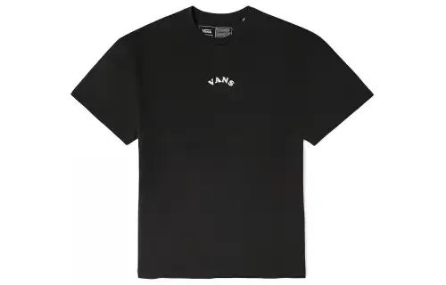 Vans T Shirts Unisex Black Crew Neck Moderate Straight Fit