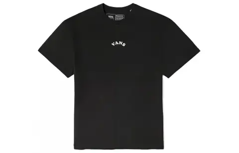 Vans T-Shirts Unisex Black Crew Neck Moderate Straight Fit