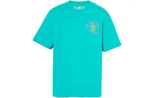 Timberland T Shirts Men's Blue Crew Neck Moderate Straight Fit
