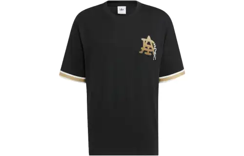Adidas Originals T Shirts Unisex Black Crew Neck Moderate Straight Fit