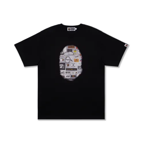 Bape Multi Logo Big Ape Head Relaxed Fit Tee