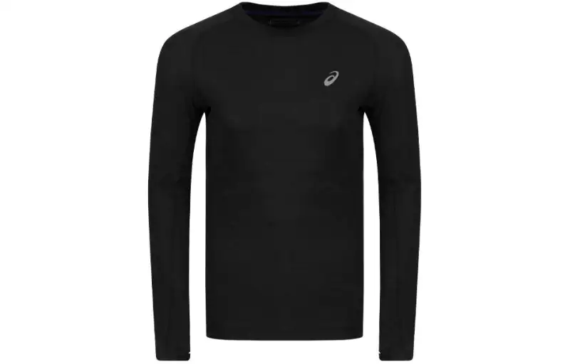ASICS T Shirts Men's Black Crew Neck Moderate Straight Fit