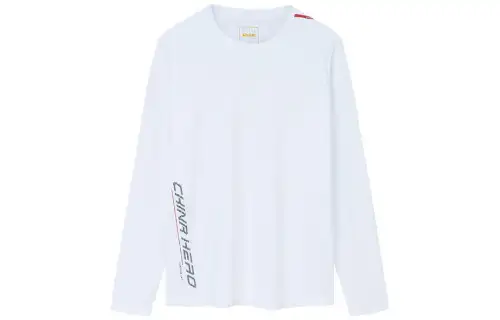 ANTA Variety Training Collection T Shirts Men's White Crew Neck Moderate Straight Fit