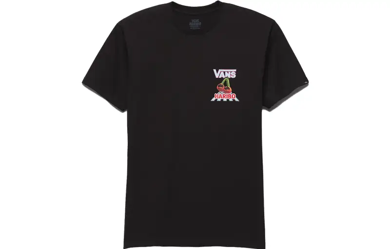 Vans T Shirts Unisex Black Crew Neck Moderate Straight Fit