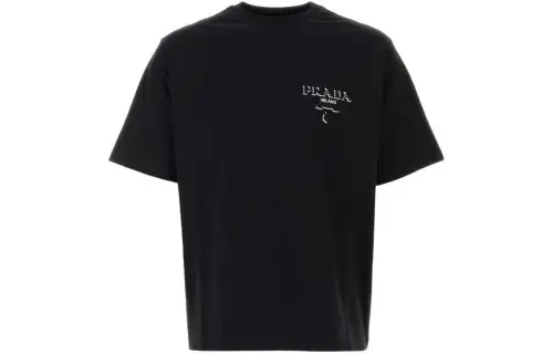 PRADA T Shirts Men's Crew Neck Moderate Straight Fit