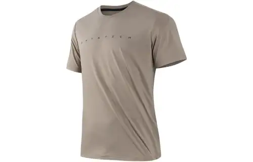 ANTA T Shirts Men's Light Brown Crew Neck Moderate Straight Fit