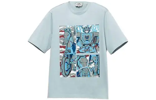 HERMES T Shirt Men's Light Blue