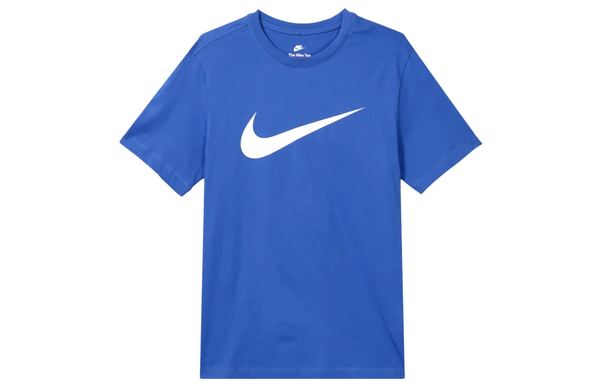 Nike T-Shirts Men's Blue Crew Neck Moderate