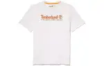 Timberland T Shirts Men's White Crew Neck Moderate Straight Fit