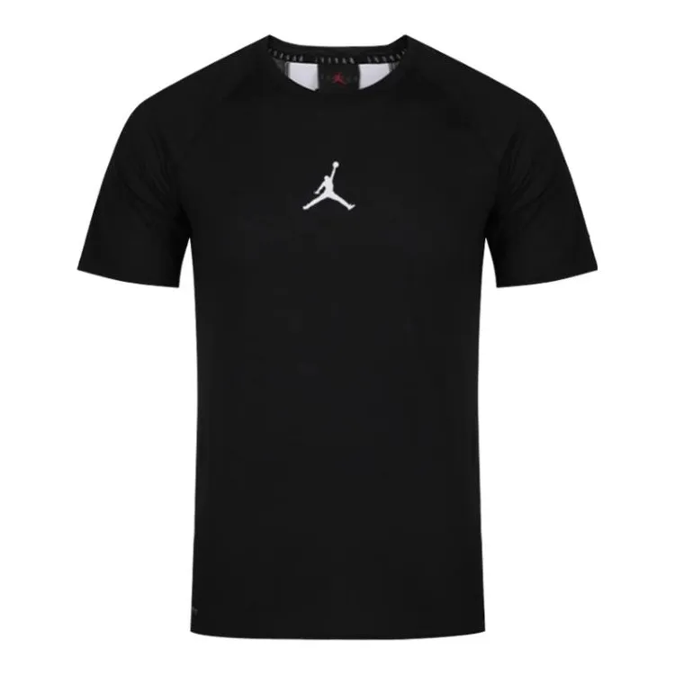 Jordan T-Shirts Men's Black Crew Neck Moderate Straight Fit