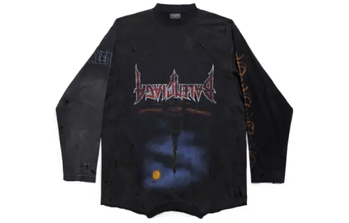 Balenciaga T Shirt Loose Fit Men's Black