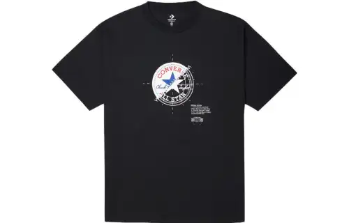 Converse Grid Logo Graphic T Shirt Unisex Black