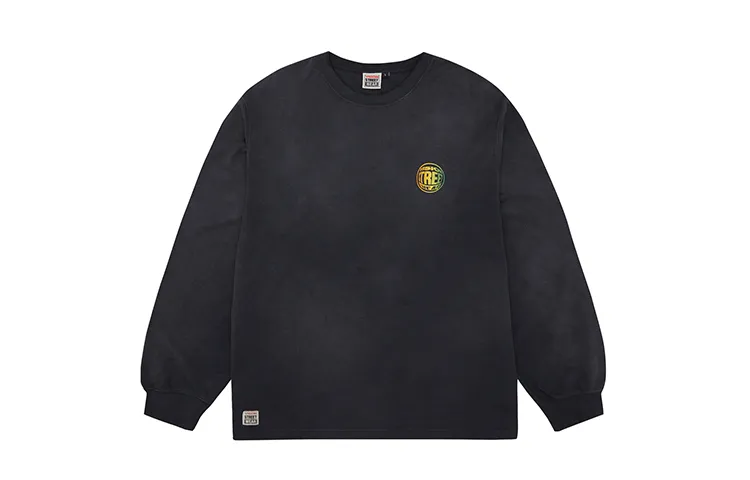 Vision Street Wear Drop Shoulder Sleeve T Shirt Unisex Dark Gray