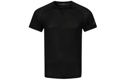 ASICS T-Shirts Men's Black Crew Neck Moderate